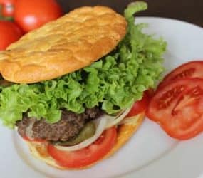 No Carb Burger Tomate Rind