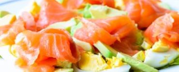 Salat mit Ei, Avocado und Räucherlachs